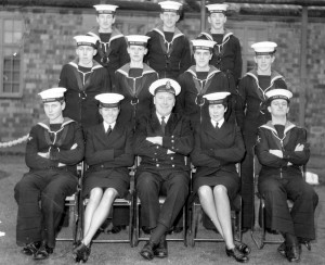 Part of our class of trainee Air Mechanics at RNAS Condor, Arbroath, I am on the left of our CPO